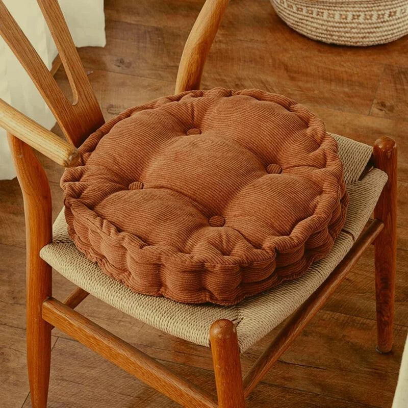 Tufted Seat Cushion Large Square Round Thicken Chair Pad Tatami Floor Pillow Cushion for Home Office Patio Dining Chairs 50x50cm