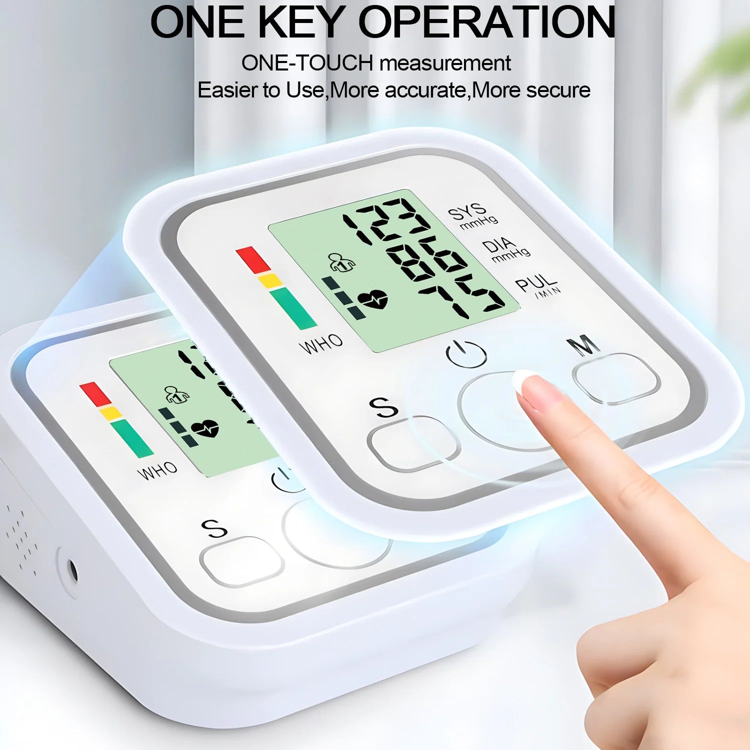 Home Arm Sphygmomanometer LCD Digital Sphygmomanometer Blood Pressure Monitor