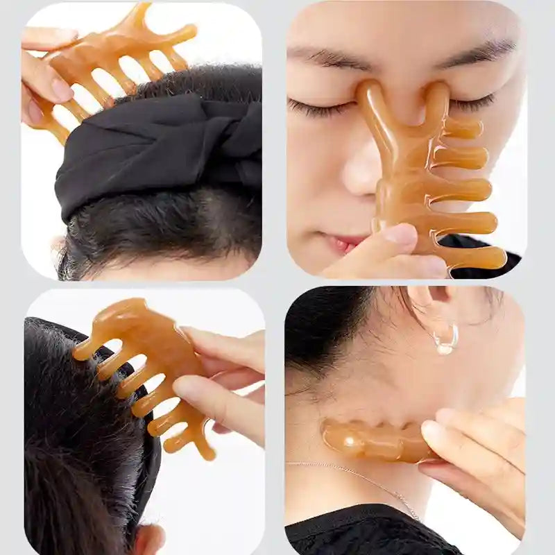 Gua Sha Facial Tool - Resin Ergonomic Face Massager for Muscle Relief Eye Massage Instrument Tidesmit
