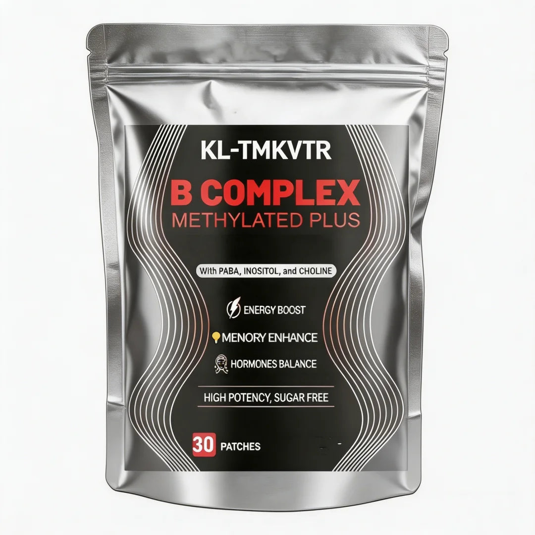 30 Patches Vitamin B Complex Transdermal Patches for Men & Women B Vitamin Inositol, Choline Supports Brain,Mood & Energy