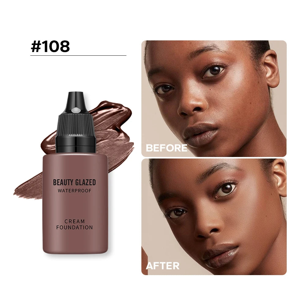 Tidesmit 24 Hour HD Full Cover Matte Liquid Foundation showing texture detail for natural waterproof face makeup