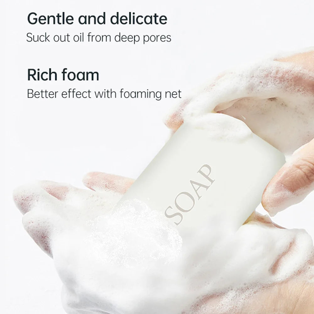 Whitening Donkey Milk Handmade Soap Body Cleanser with Kojic Acid Curcuma Lemon Rice Sandalwood - Skin Care Foaming Bar