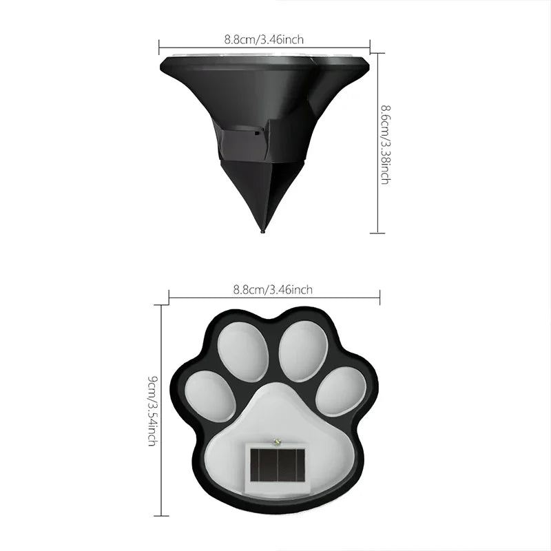 4PCS, Solar LED Lights, Outdoor Lights, Pet Dog Paw Lights, Smart Light Sensor Switches, Ideal for Garden Lawn Lighting