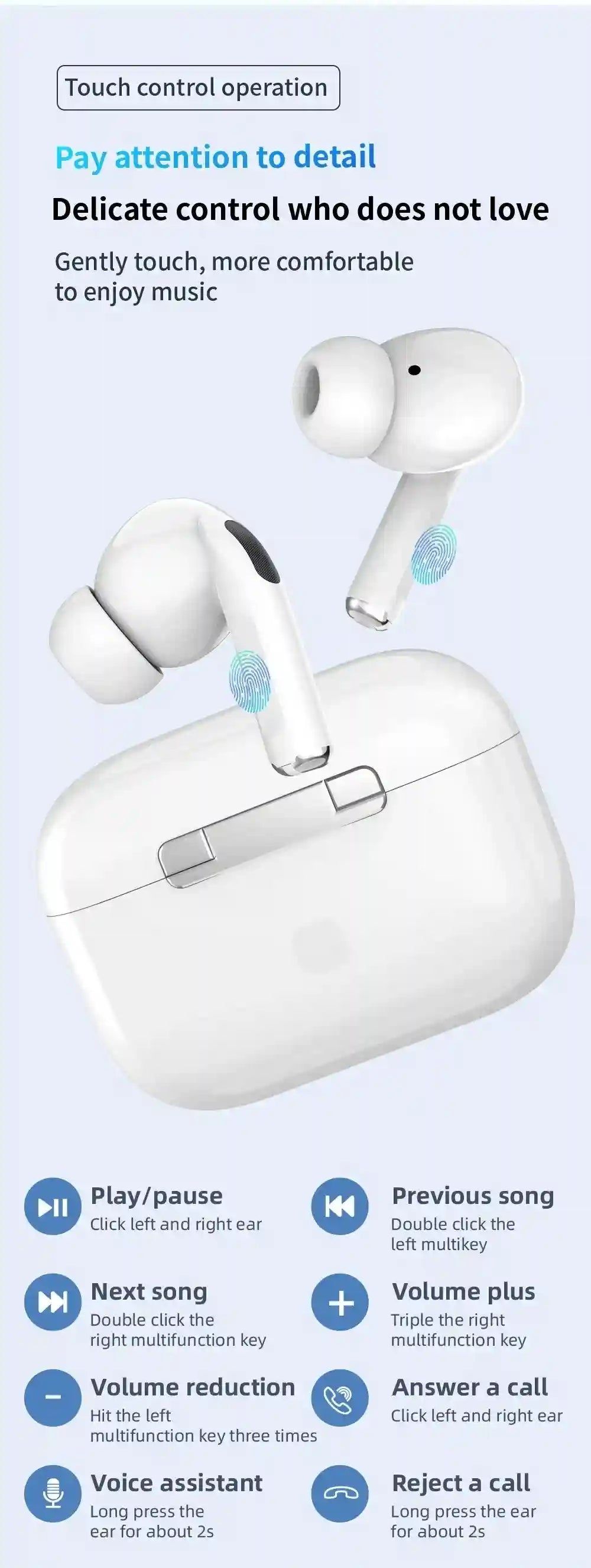 Tidesmit Wireless Bluetooth Earbuds with Active Noise Cancellation (ANC) Tidesmit