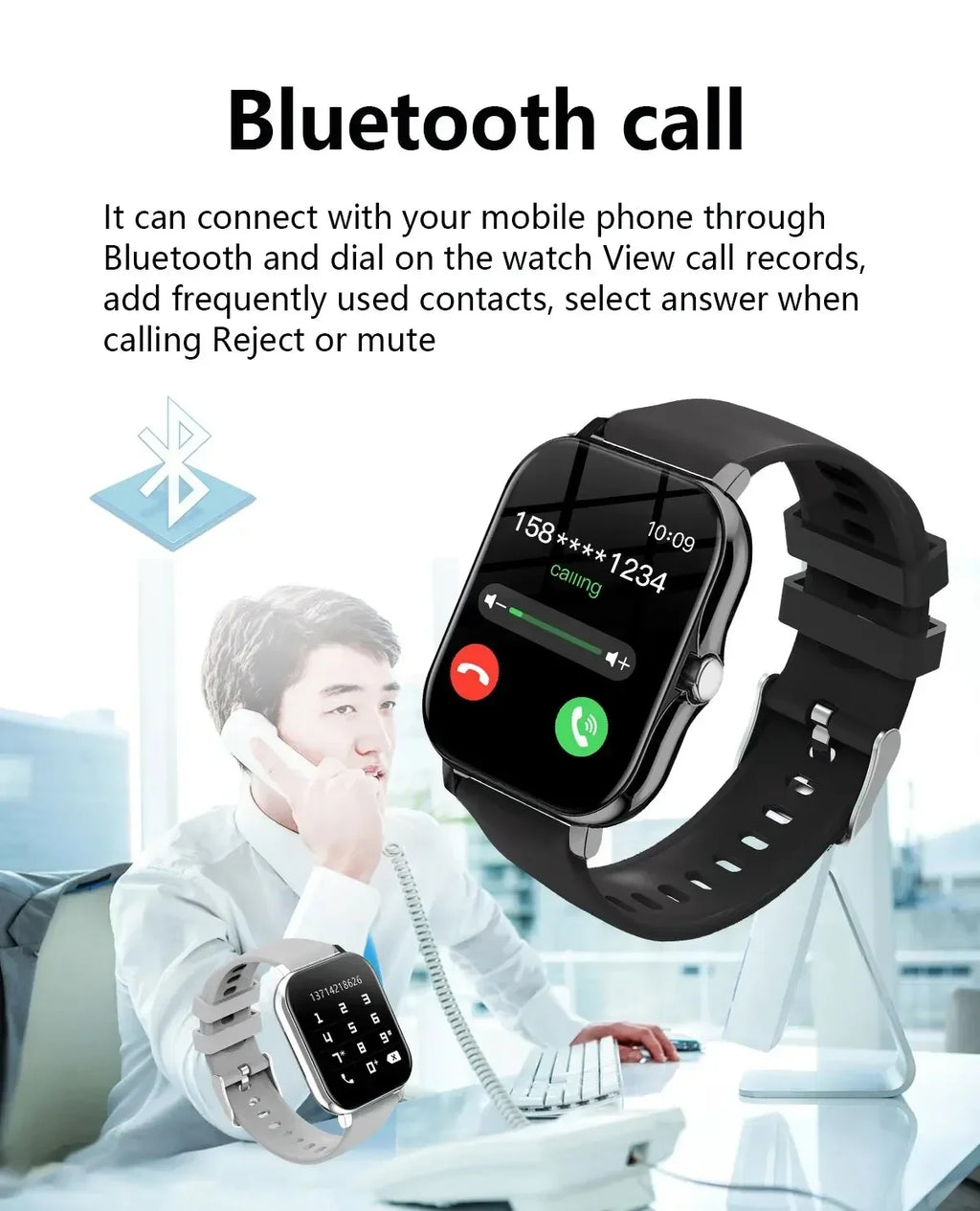 2026 New Smart Watch 1.83'' Inch HD Screen Bluetooth Call Sleep Blood Oxygen Pressure Health Monitoring Watches For Women Men