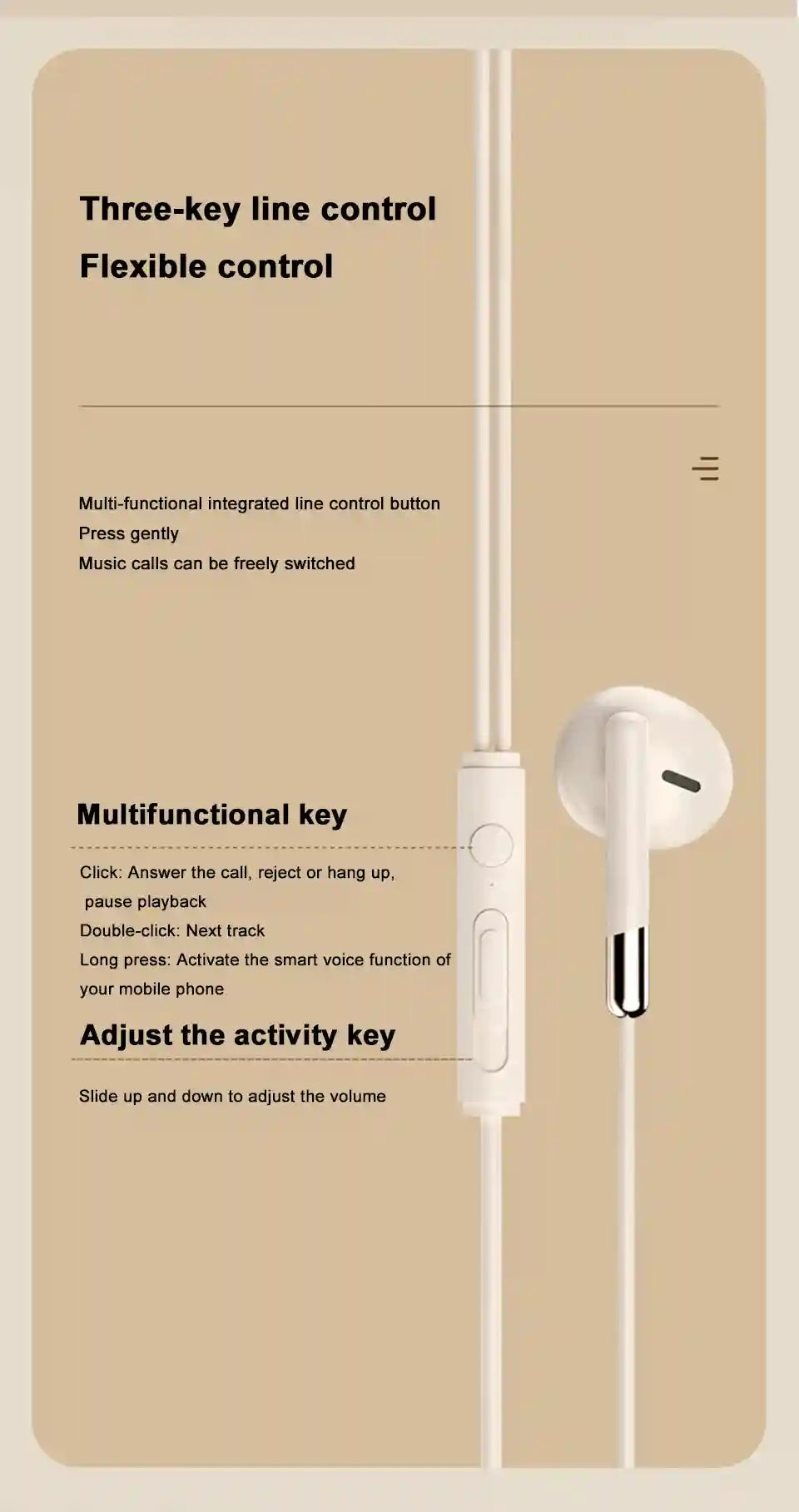USB C Wired Headphones | HiFi Stereo Sound for Galaxy and iPhone Tidesmit