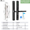 SmarDeer IP65 Waterproof Sliding Door Smart Lock，Tuya WiFi Broken Bridge Aluminum Sliding Door  Fingerprint Lock
