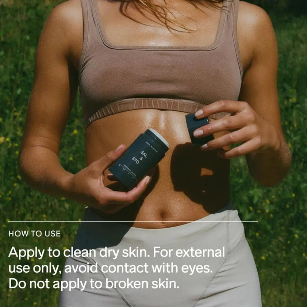 Tidesmit SALT&STONE Sandalwood fragrance deodorant stick for long-lasting odor protection and non-sticky underarm care