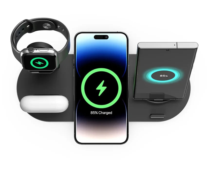 Wireless Charging Station for iPhone & AirPods | Qi Certified Fast Pad Tidesmit