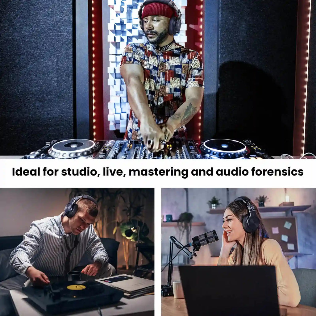 Wired Over-Ear Headphones with Mic - Studio Monitor Stereo Sound Tidesmit