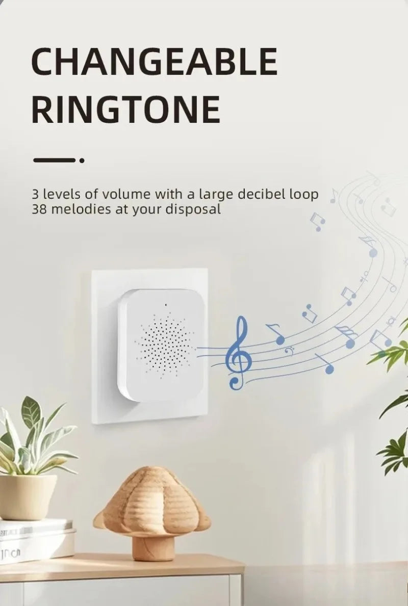 Tuya Doorbell with Solar Rain Cover Camera Wireless Video Doorbell Wifi PIR Human Body Sensing Outdoor Door Bell Video Intercom