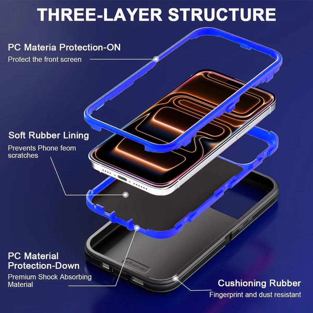 iPhone 17 Pro Max Shockproof Case with Integrated Kickstand - Tidesmit Tidesmit