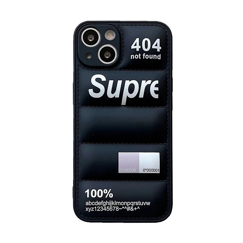 iPhone 17 Pro Max Puffer Case | Shock-Absorbing Down Jacket Cover Black Tidesmit