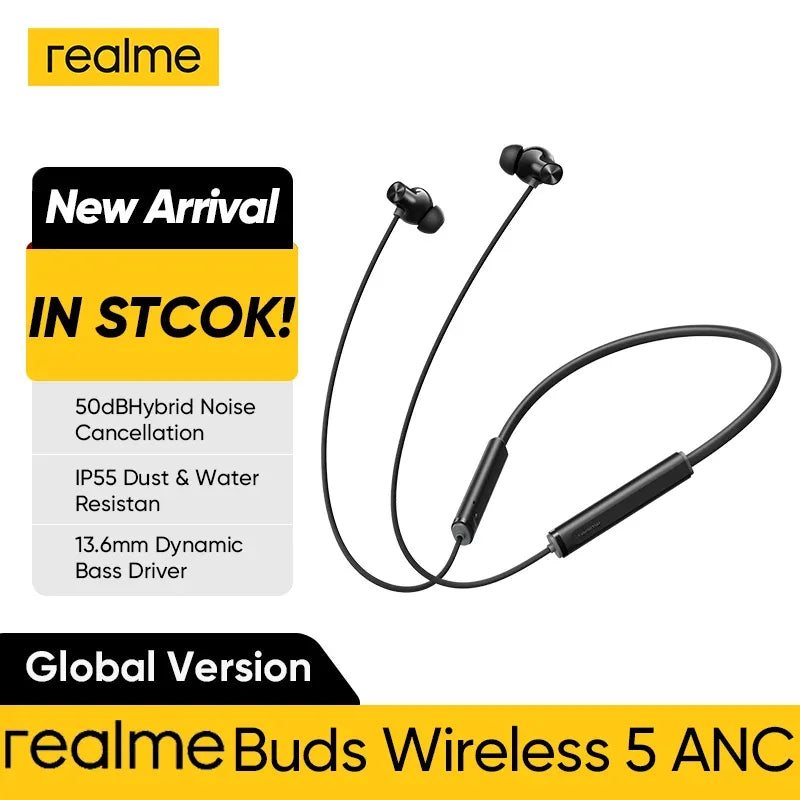 Realme Buds Wireless 5 ANC Neckband Earphones | Tidesmit MULTI China Mainland Tidesmit