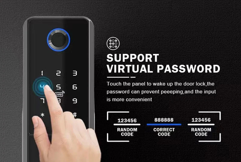Tuya WiFi Double Side Fingerprint Door Lock IP66 Waterproof Passcode RFID Card Remote App Smart Lock For Outdoor Courtyard Gate