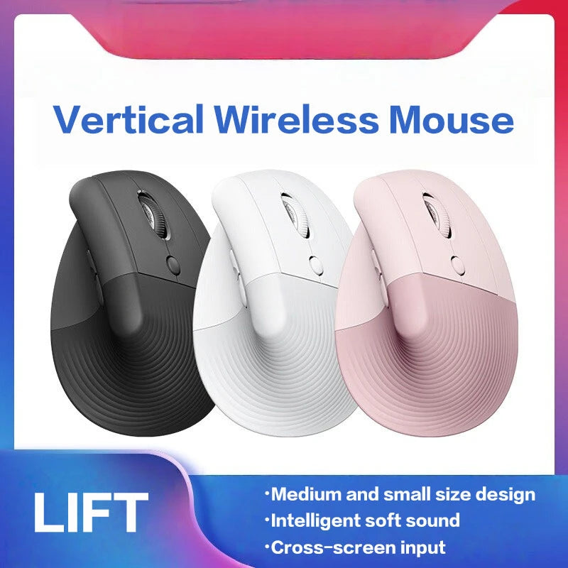 Lift Ergonomic Bluetooth Wireless Mouse Vertical Mouse Small Mouse Business Office 3 Devices Switch In Seconds