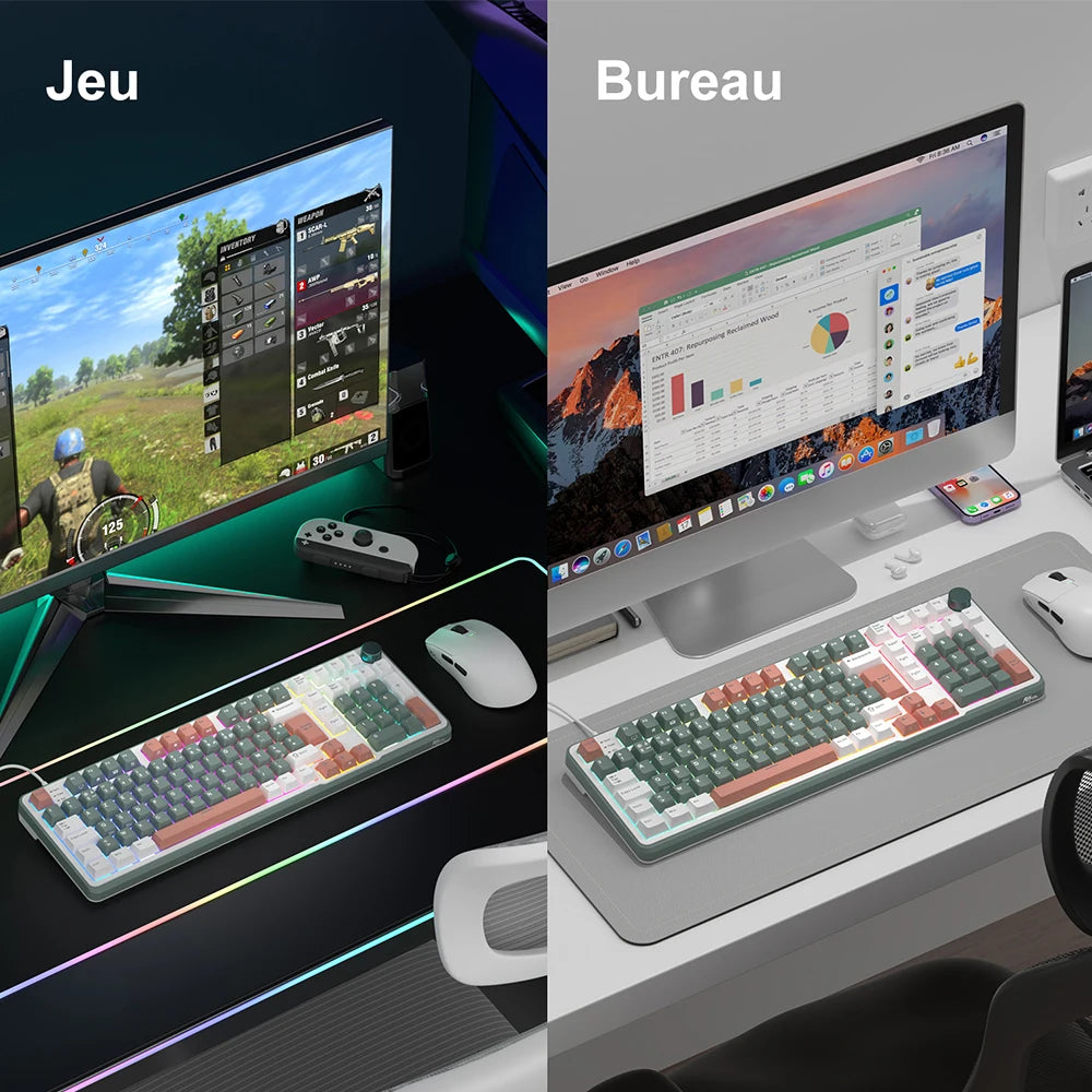 RK ROYAL KLUDGE RK C98 Magnetic Keyboard 0.01mm Rapid Trigg 8000HZ SOCD/Rs 0.125ms RGB Wired Mechanical Esports Gamer Keyboard