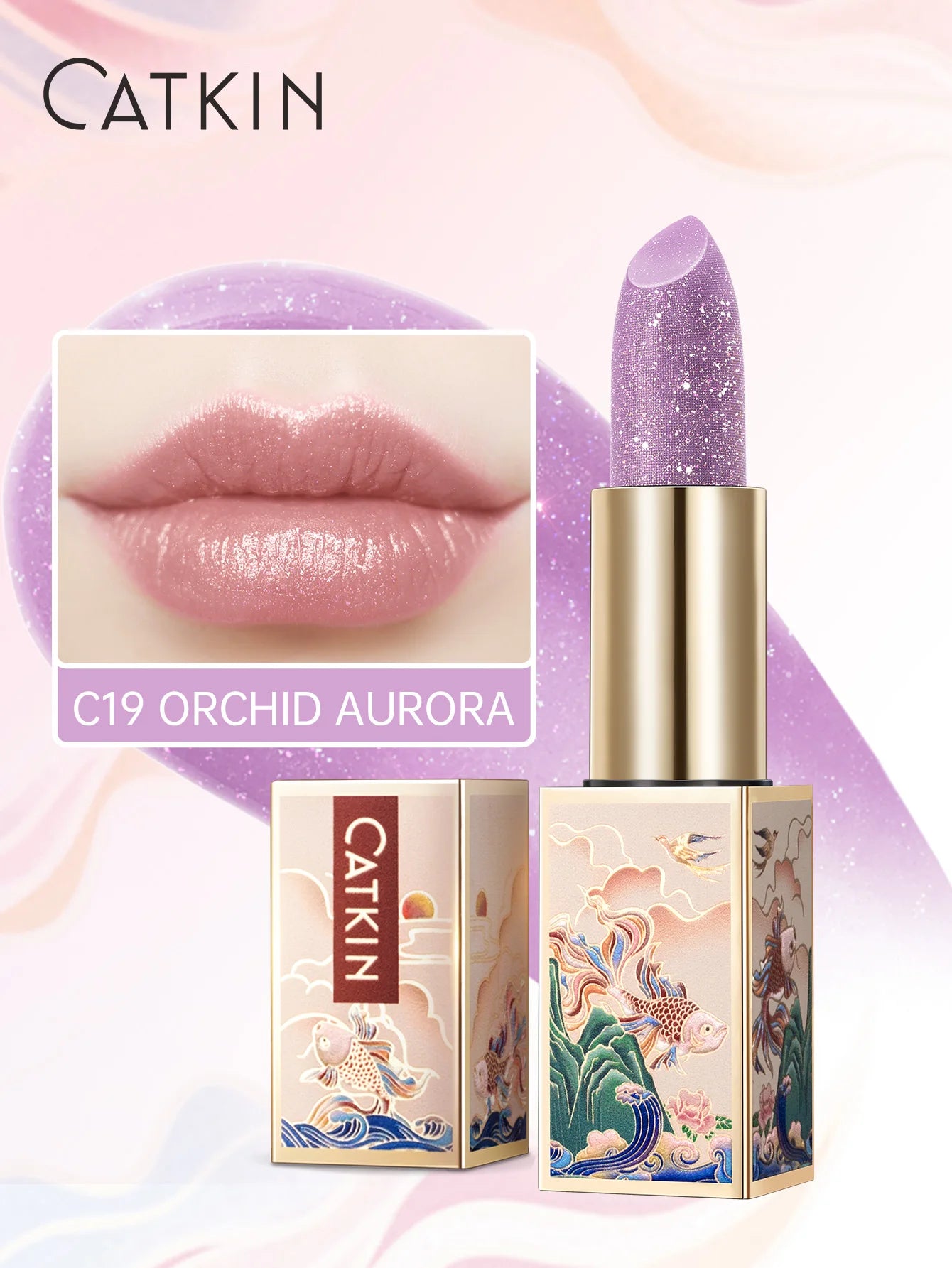 Color Changing Lip Balm: Hydrating Tinted Gloss by Tidesmit Lip Care C19 ORCHID AURORA Tidesmit