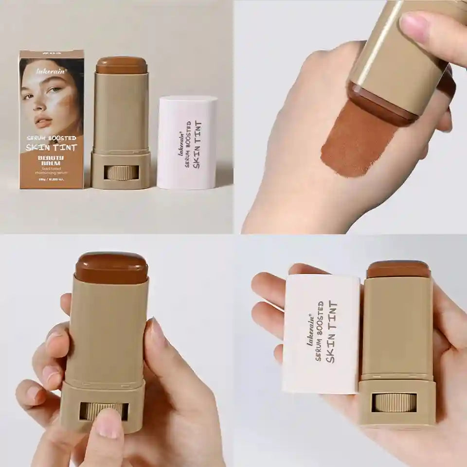Tidesmit serum boosted foundation stick with silky moisturizing skin tint balm for natural even coverage