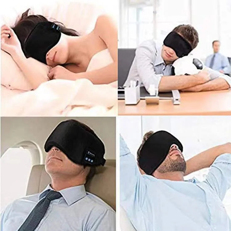 Bluetooth Sleep Eye Mask with Wireless Headphones - Breathable 3D Design Tidesmit