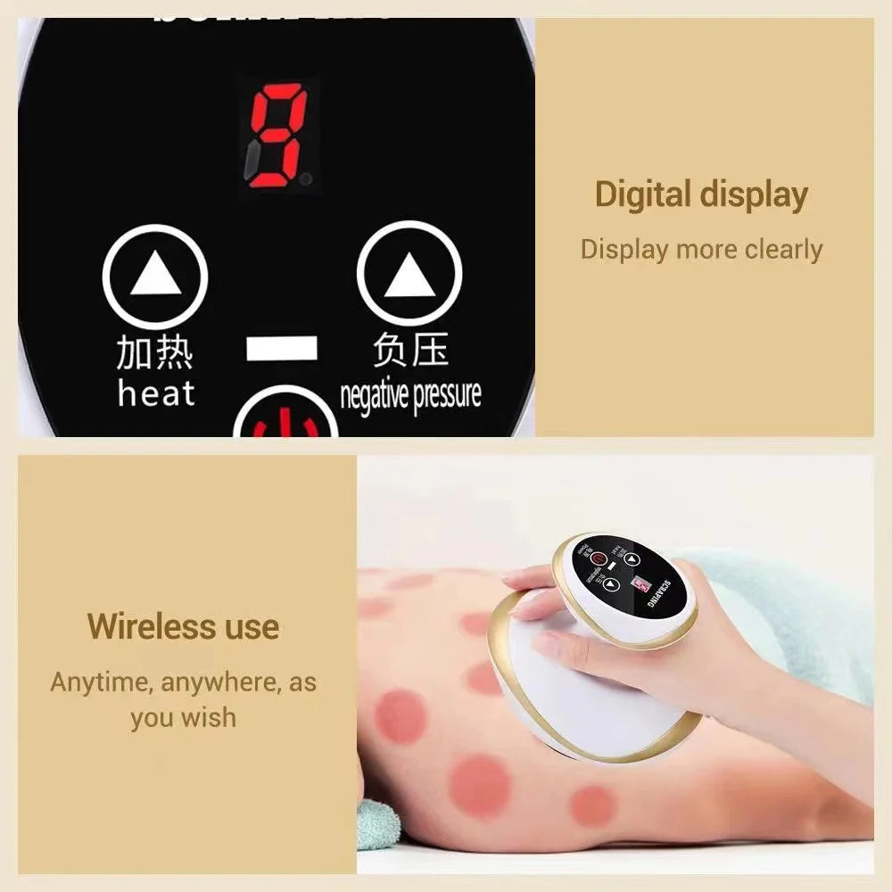 Electric Guasha Body Massager with Heat Therapy and Suction Body Shaping Massage Equipment Tidesmit