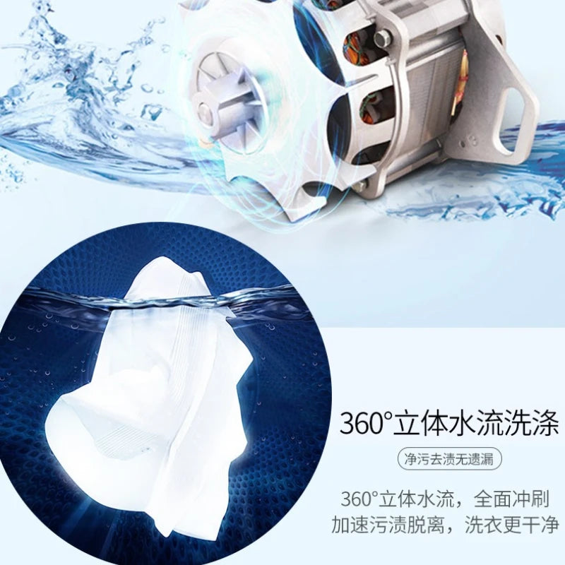 Tidesmit 5KG dual barrel semi-automatic washing machine side view showing laundry tub and control dials