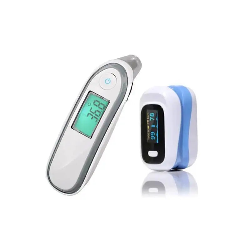 Medical Fingertip Pulse Oximeter Medical Ear forhead Body Infrared Thermometer home Saturation Meter portable  oximetro de pulso