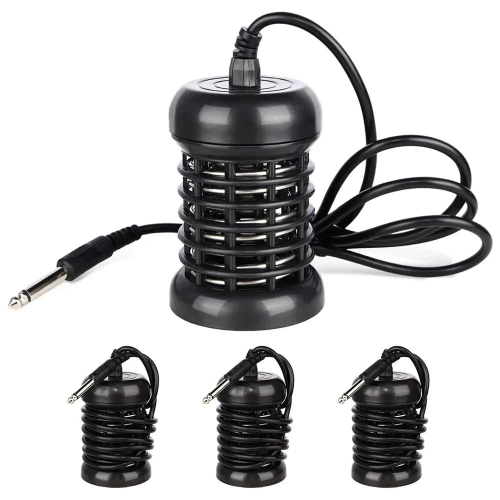 Black ionic detox foot bath array with connection cable for spa cleansing and relaxation health treatment.
