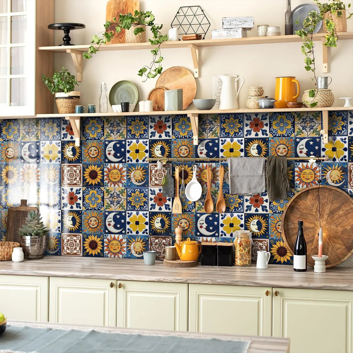 12 /24pcs Mosaic Tile Stickers Crystal PE Backsplash Tile for Kitchen Peel and Stick Self Adhesive Tiles Decal for Kitchen Bath