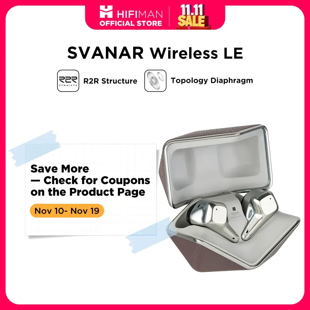 Svanar TWS Wireless Earbuds: Hymalaya DAC ANC In-Ear | Tidesmit Brown China Mainland Tidesmit