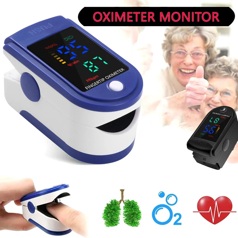 Arm Blood Pressure Monitor Sphygmomanometer Tonometer Tensiometer + Pulse Oximeter Finger Clip Pulse Monitor + Body Thermometers