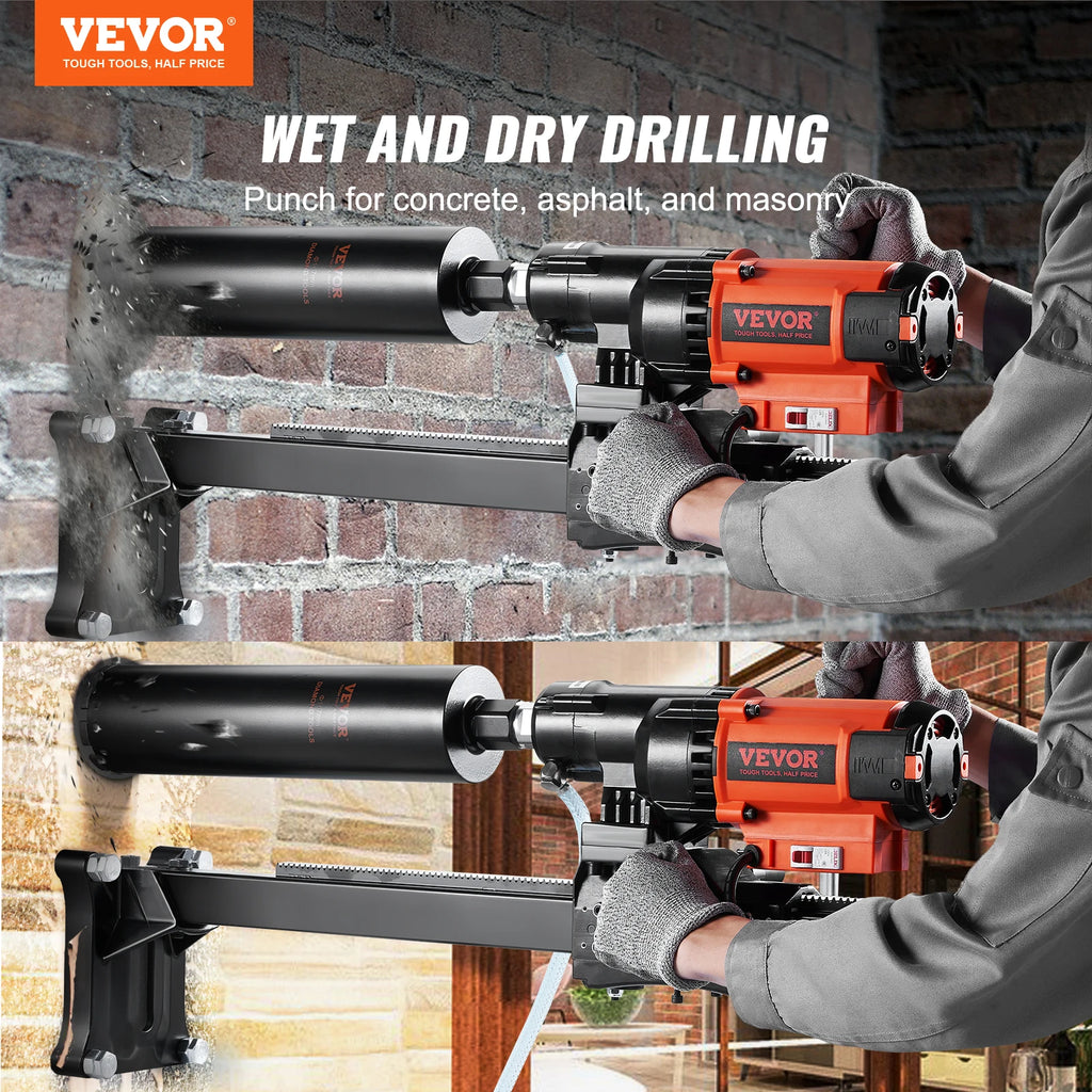SIHAO 3200W 750RPM Wet/Dry Diamond Core Drill Machine Concrete Core Drill Rig Stand Industrial Wet Electric Core Drilling Machin
