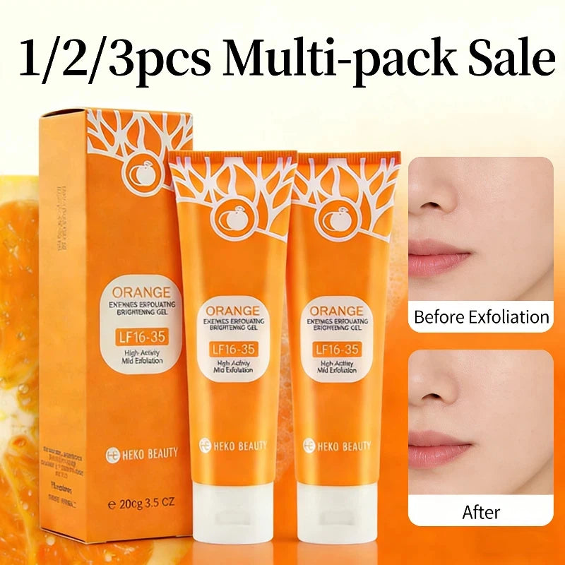 Orange Exfoliating Gel for Face - Brightening Skin Scrub (1-3 Pcs Set) Scrubs Treatments Tidesmit