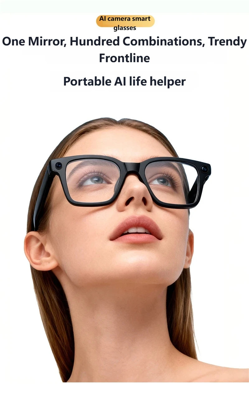 AI Smart Shooting Glasses | HD Voice Control Wide Angle Black Edition Tidesmit