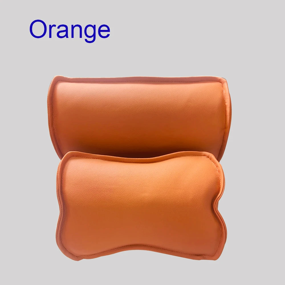 Dental Chair Memory Foam Neck and Waist Support Pillow Set Massage Chairs Orange Tidesmit