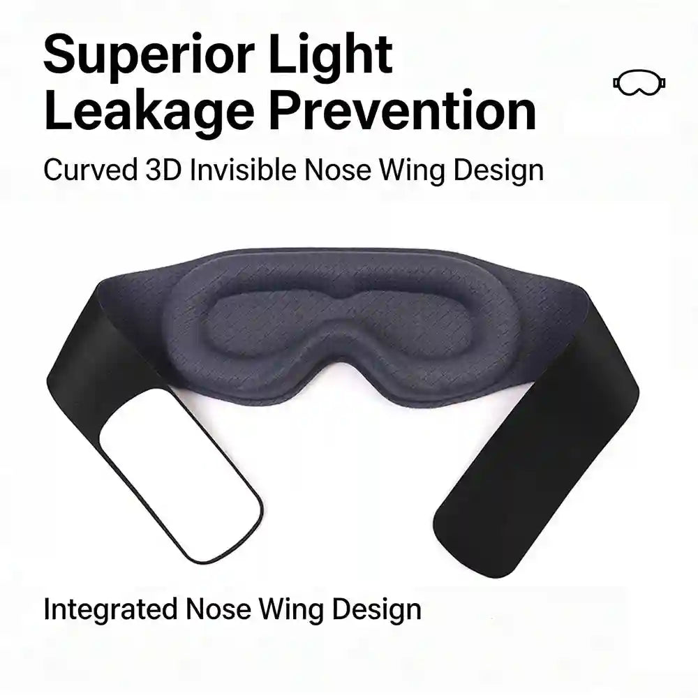3D Sleep Eye Mask | Contoured Memory Foam - Grey, Pink & Black Eye Massage Instrument Tidesmit
