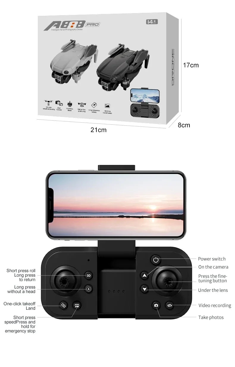 4K Camera Drone with Obstacle Avoidance - Brushless Motor Foldable Design Tidesmit