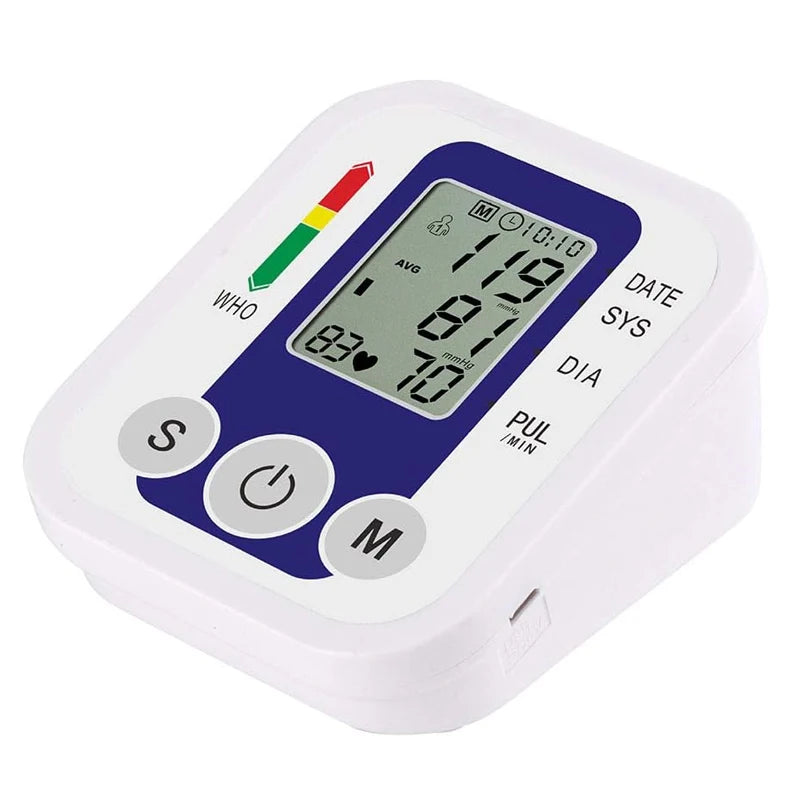 Automatic Digital Arm Blood Pressure Monitor Tonometer Meter Sphygmomanometer LCD Portable Health Care Pulse Meter BP Monitor