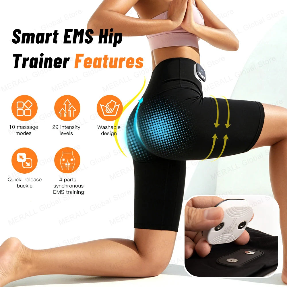 Intelligent Hip Lifting and Shaping Ems Yoga Massage Shorts Micro Current Stimulation Acupoints Slimming and Bodybuilding