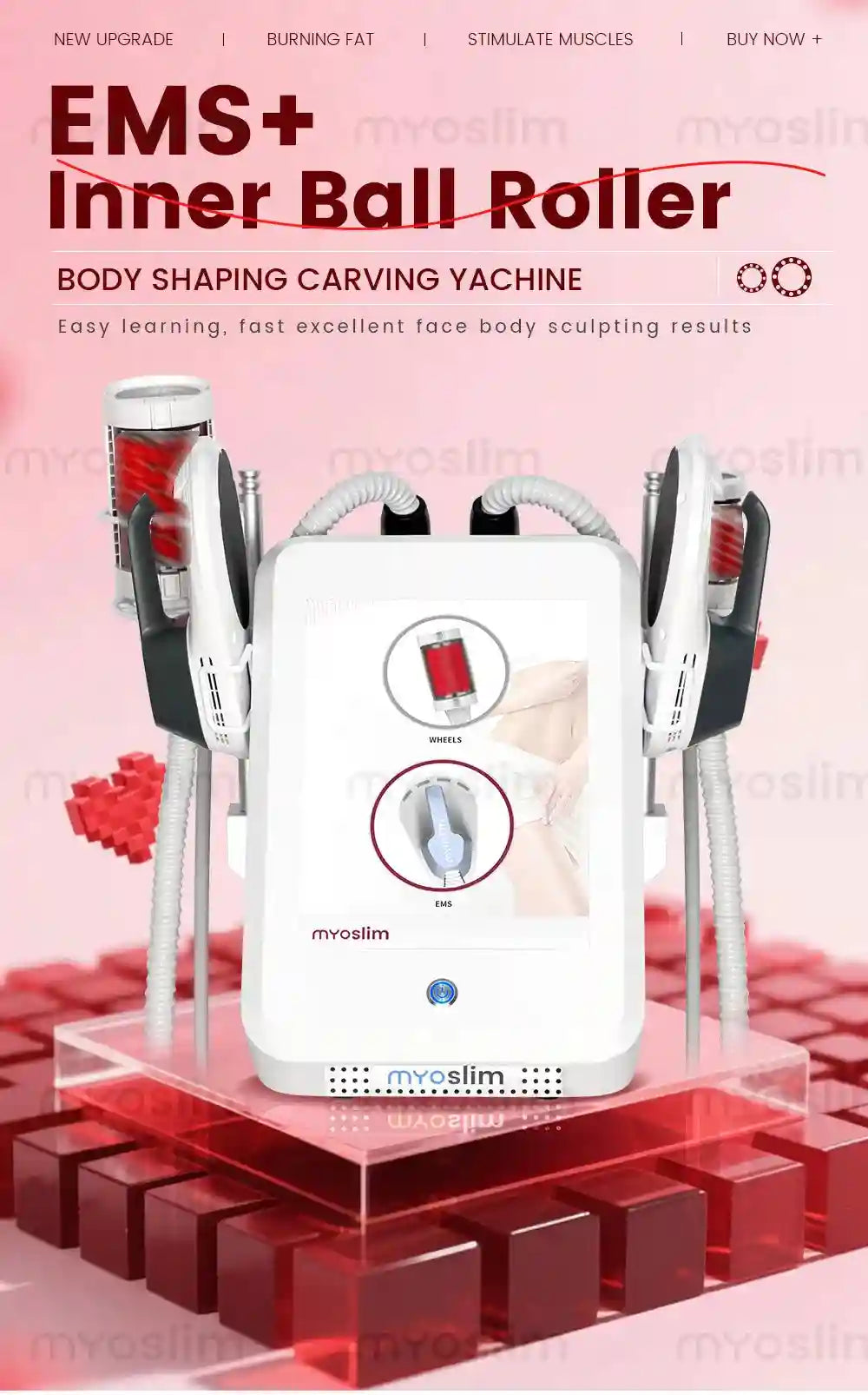 Electric Massager with EMS for Muscle Relief & Firming | Tidesmit Massage Roller Tidesmit