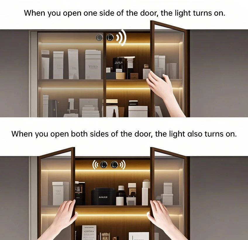 DC 24V COB LED Strip Light AU EU US UK Plug with Door Motion Sensor Control Led Cabinet Lamp for Showcase Wardrobe Lighting
