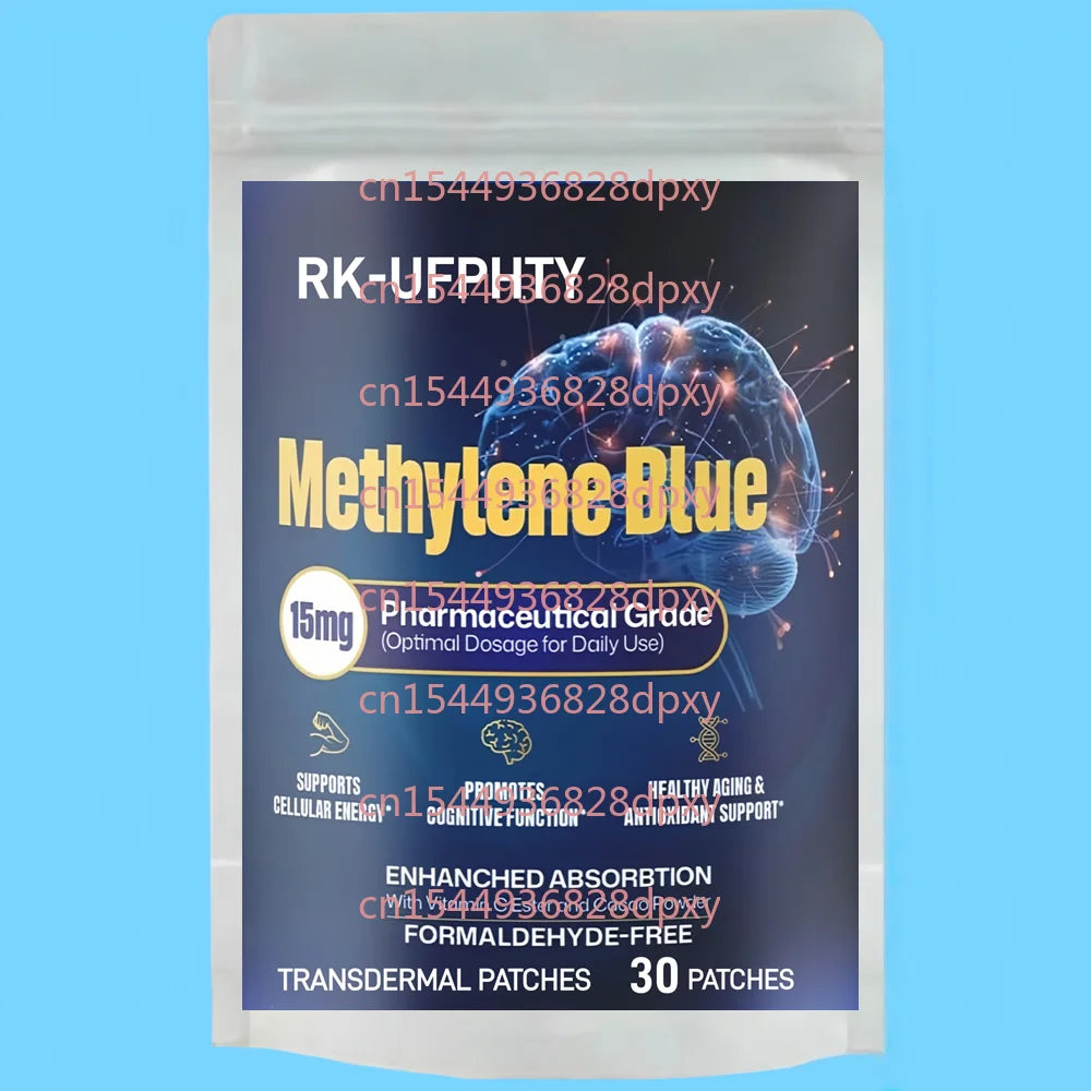 30 Patches Methylene Blue Transdermal Patches with Vitamin C for Focus, Energy & Everyday Well-Being