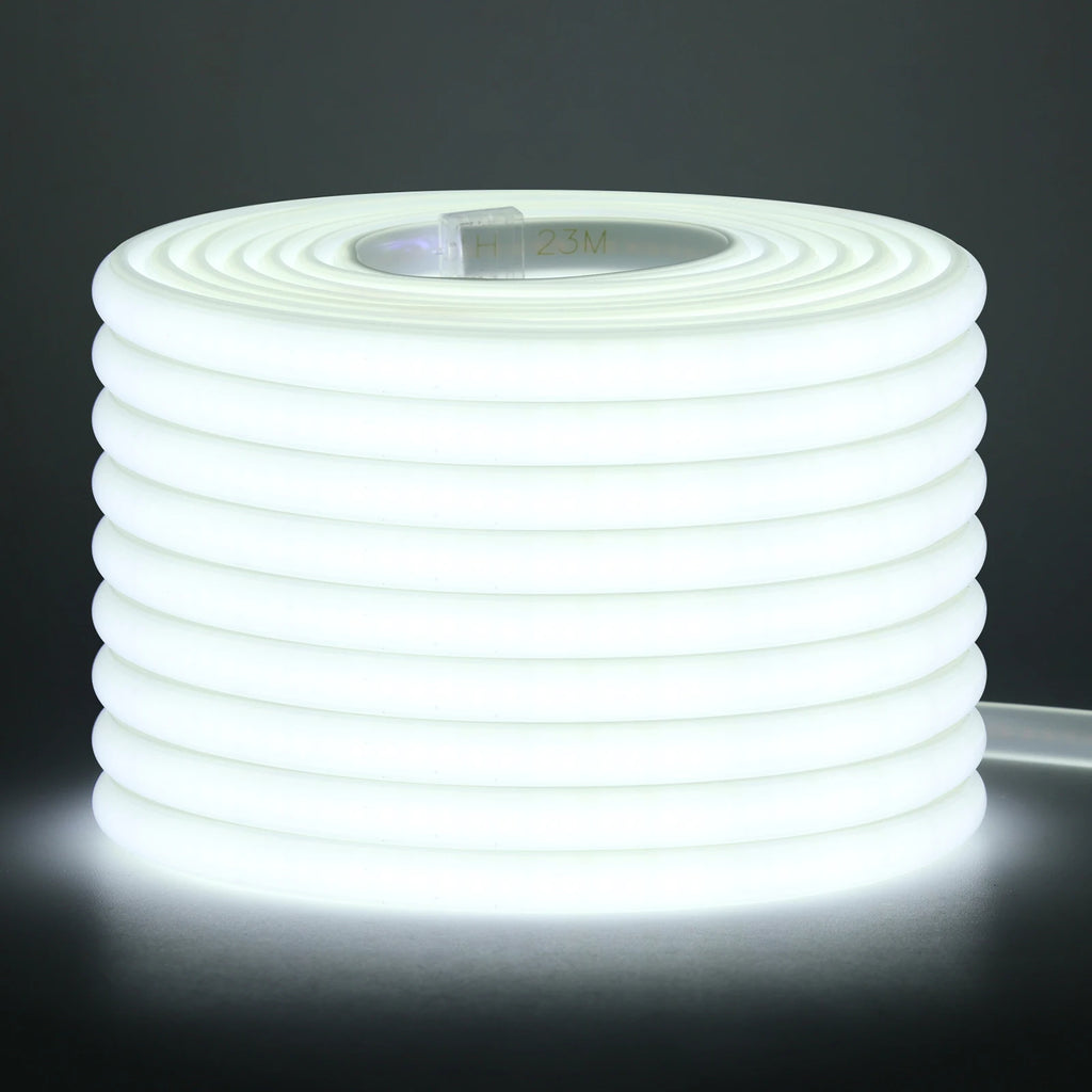 220V Dimmable COB LED Strip Light 288 LEDs/M Dimmer Switch ON/OFF Waterproof EU Plug Flexible Neon Lamp Decor 3000K 4000K 6000K