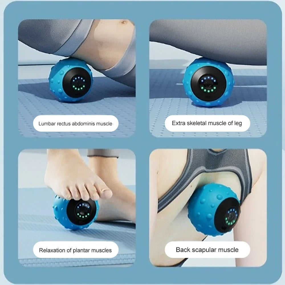 Vibrating Massage Ball for Muscle Recovery - Portable Therapy Tool Relaxation Treatment Tidesmit