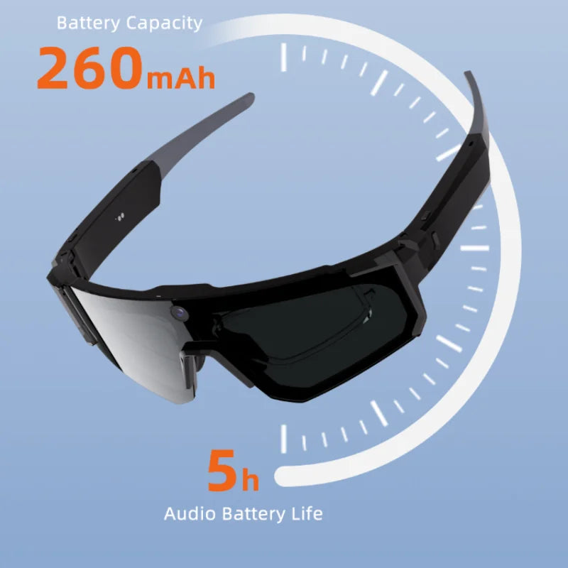 4K Camera Bluetooth Polarized Smart Glasses - UV400 Cycling Series Tidesmit