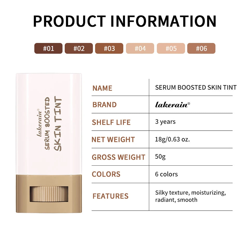 Tidesmit foundation stick serum boosted skin tint balm with silky moisturizing coverage for natural even skin tone