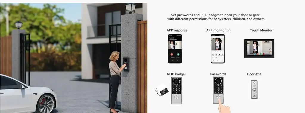 7inch Visiophone 2 Wire Video Porter Doorbell Camera WiFi Intercom System Wireless Video Ringtone Doorphone Tuya Password Unlock