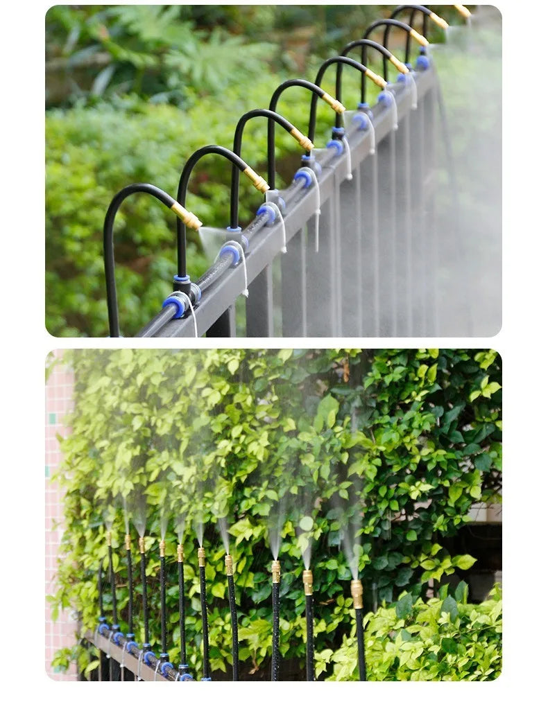 DIY 5-30M Free Bending Universal Spray Kit for Backyard Cooling Humidification Sprayer Garden Flowers Plant Watering Irrigation