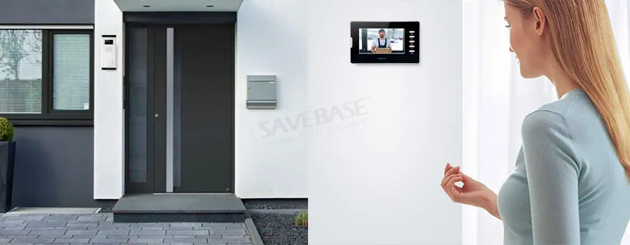 7" Wired Video Door Intercom System With Lock Release Button For 3 Apartment
