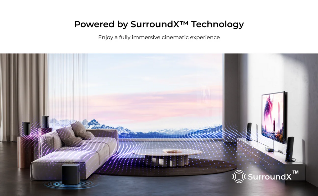 ULTIMEA 410W 7.1ch Soundbar with Wireless Subwoofer & 2 Surround Speakers, Surround Sound System Home Theater Bluetooth Speakers